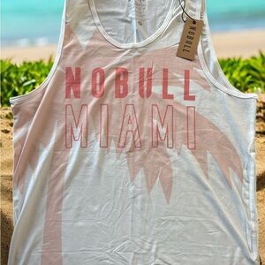 NOBULL Miami Tank Top in White and Pink